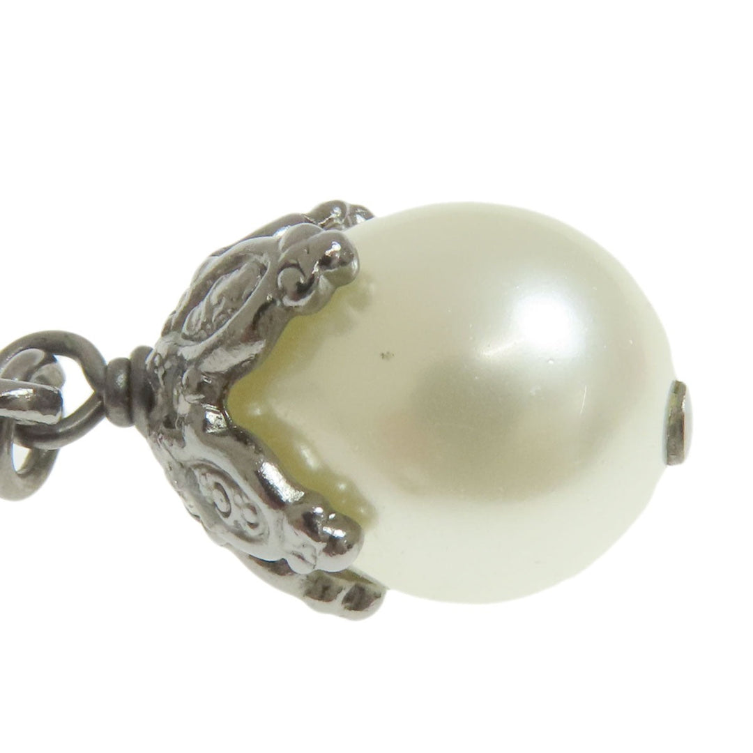 CHANEL Pierce metallic Silver COCO Mark Women Used Authentic