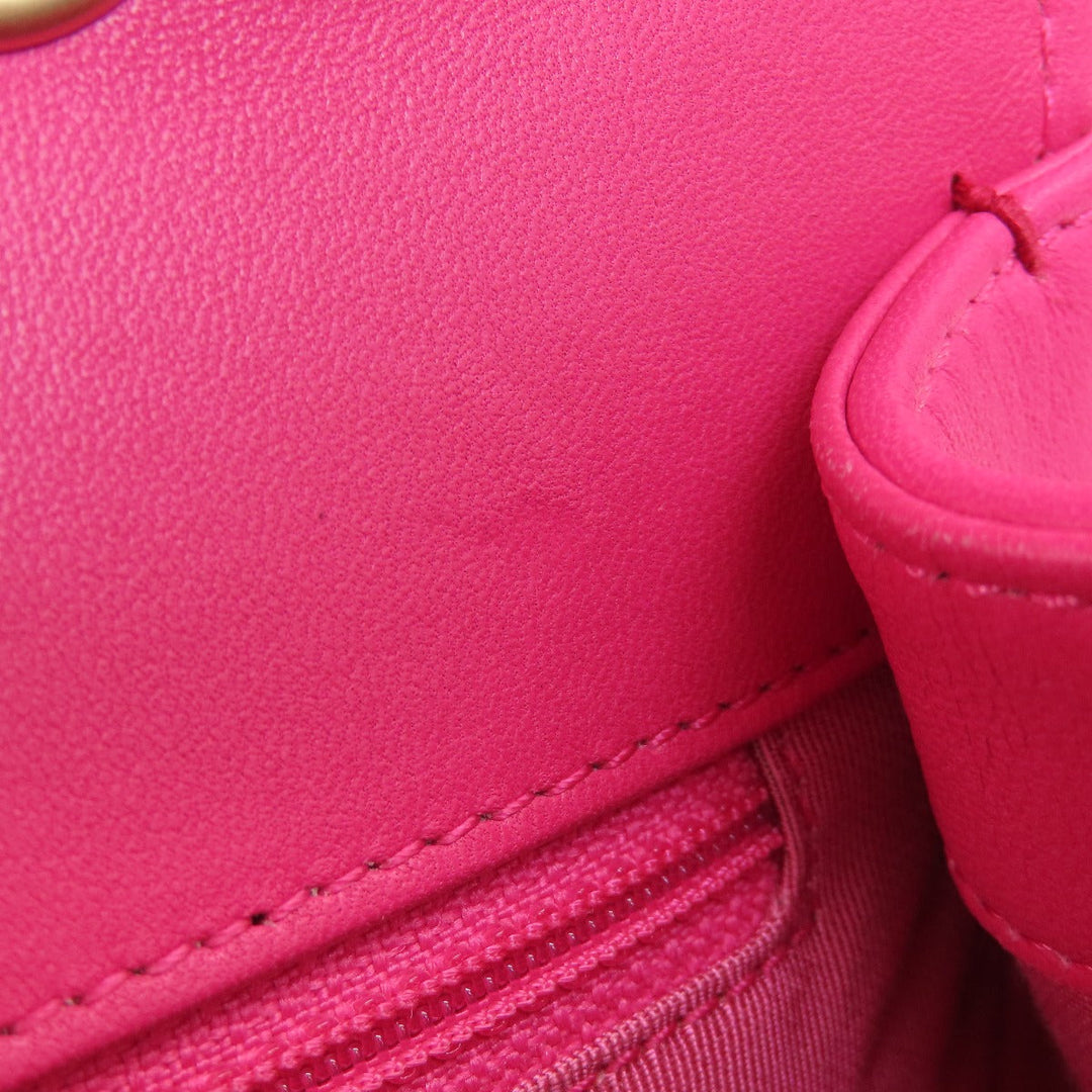 CHANEL Shoulder Bag lambskin pink ChainShoulder Matelasse Gold Metal