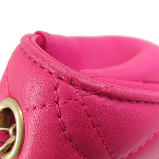 CHANEL Shoulder Bag lambskin pink ChainShoulder Matelasse Gold Metal