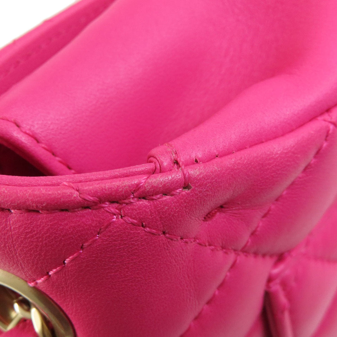 CHANEL Shoulder Bag lambskin pink ChainShoulder Matelasse Gold Metal