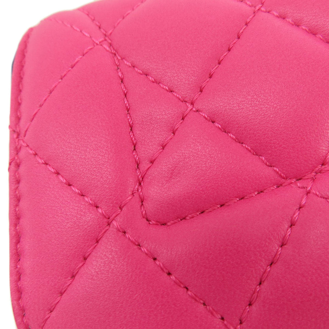 CHANEL Shoulder Bag lambskin pink ChainShoulder Matelasse Gold Metal