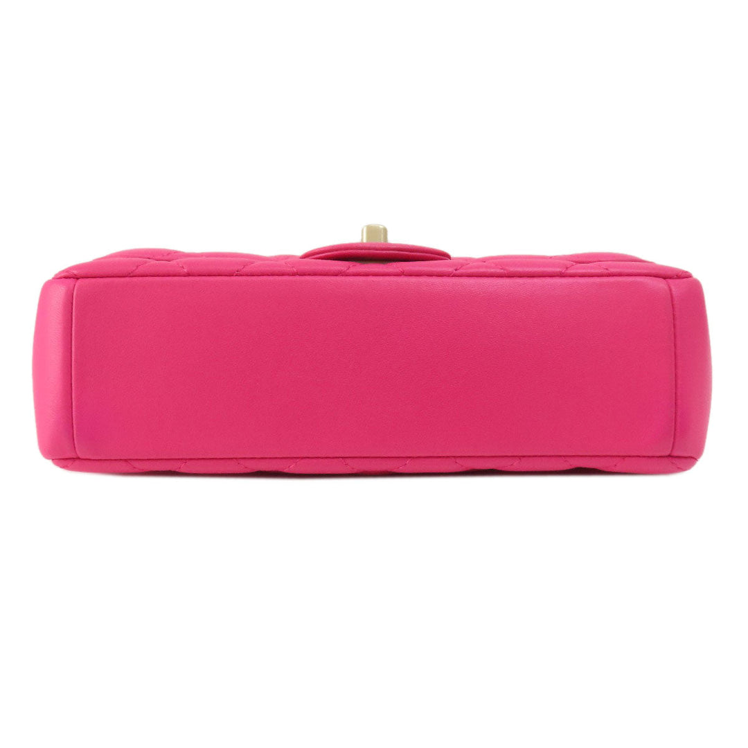 CHANEL Shoulder Bag lambskin pink ChainShoulder Matelasse Gold Metal