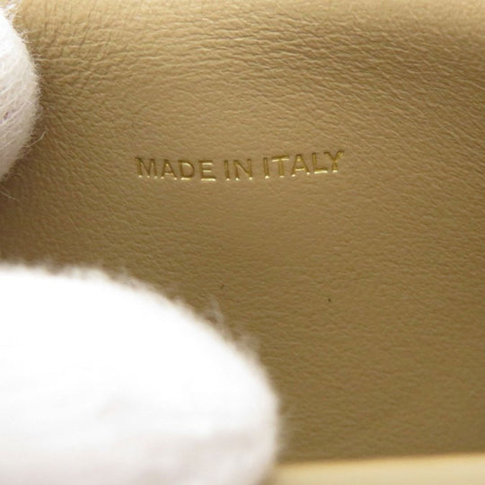 BURBERRY Coin case Calfskin beige Coin Chain Wallet Women Used Authentic