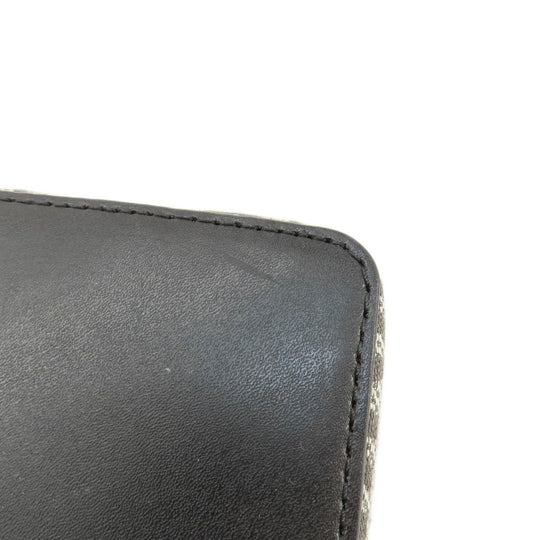 MICHAEL KORS Shoulder Bag canvas black MK signature Women Used Authentic