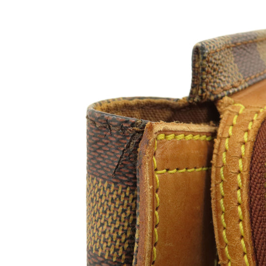 LOUIS VUITTON Tote Bag N99037 Damier canvas Brown Columbine 100th Anniversary Damier Ebene Women Used Authentic