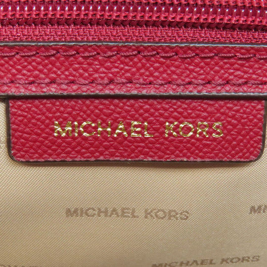 MICHAEL KORS Shoulder Bag PVC Red logo Women Used Authentic