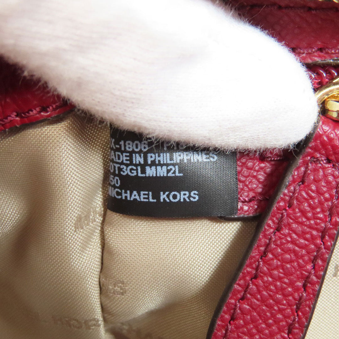 MICHAEL KORS Shoulder Bag PVC Red logo Women Used Authentic