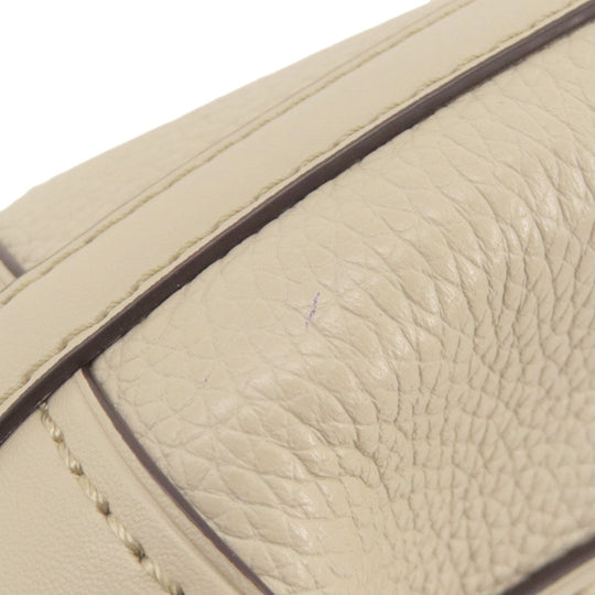 MICHAEL KORS Handbag Leather, Canvas beige 2WAY Women Used Authentic