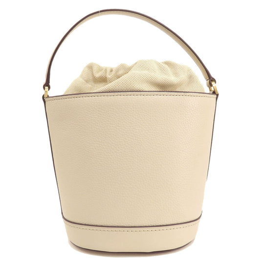 MICHAEL KORS Handbag Leather, Canvas beige 2WAY Women Used Authentic