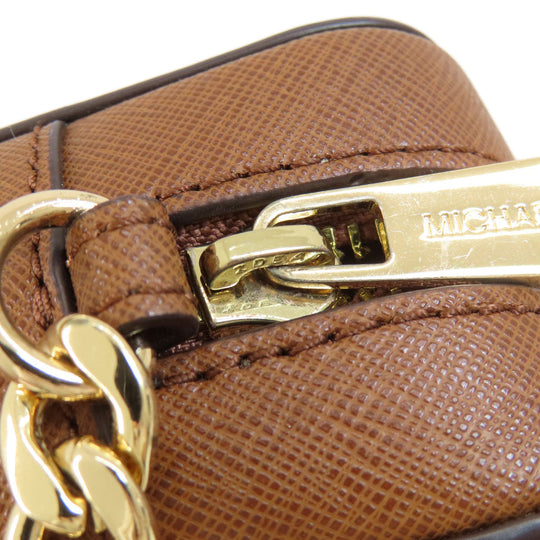 MICHAEL KORS Shoulder Bag PVC Brown logo Women Used Authentic