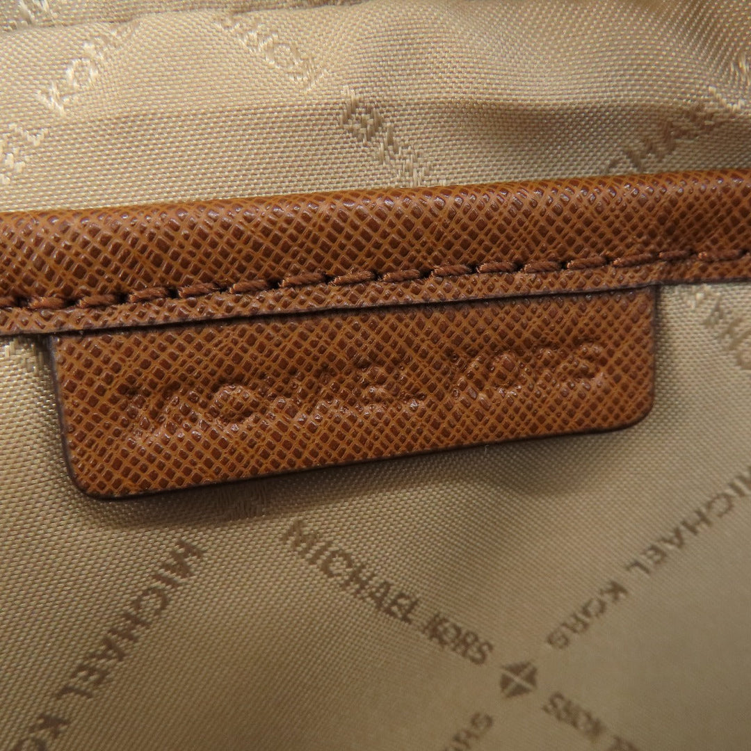 MICHAEL KORS Shoulder Bag PVC Brown logo Women Used Authentic