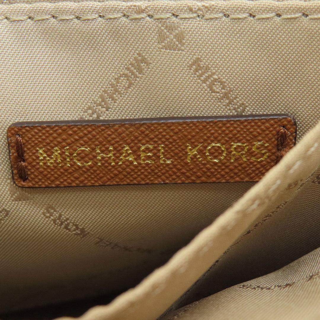 MICHAEL KORS Shoulder Bag PVC Brown MK signature