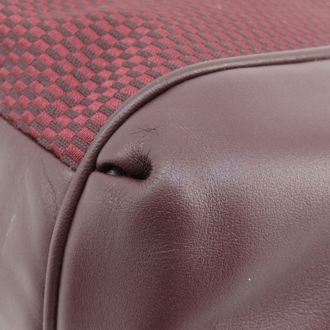 COACH Tote Bag F57540 Canvas, Leather Red Lexi Tote Women Used Authentic