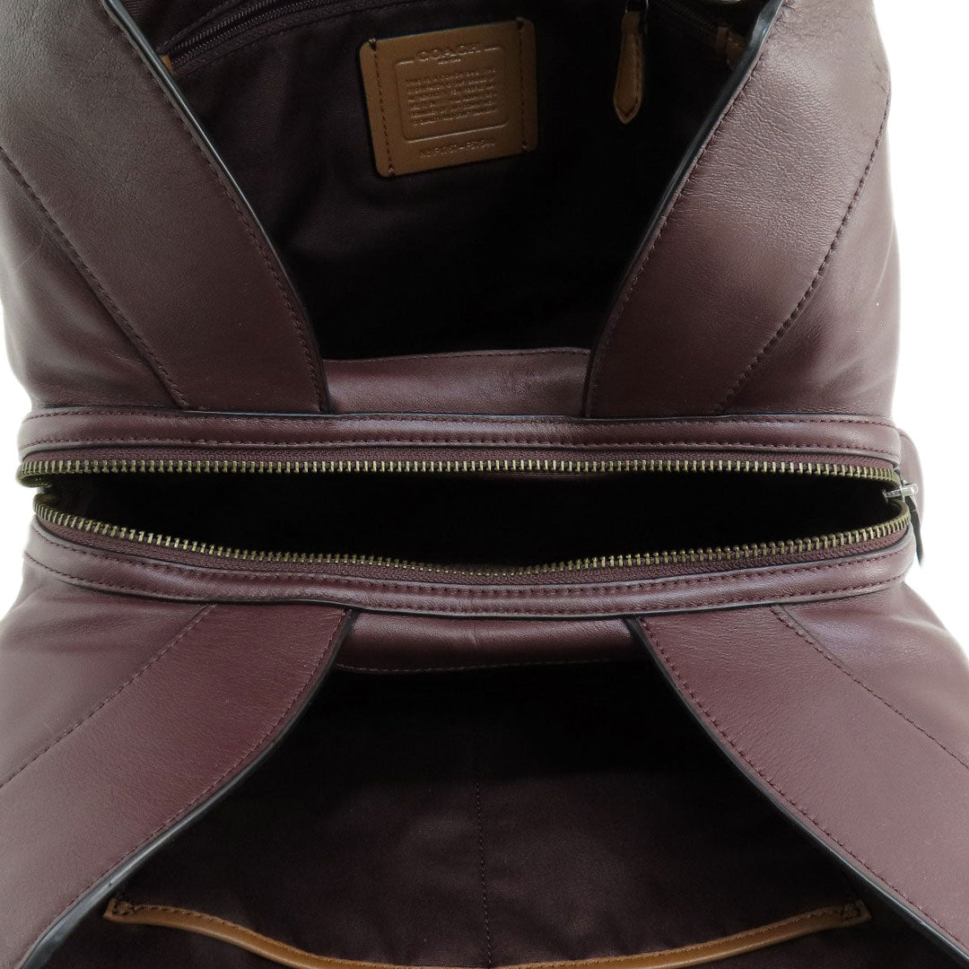 COACH Tote Bag F57540 Canvas, Leather Red Lexi Tote Women Used Authentic