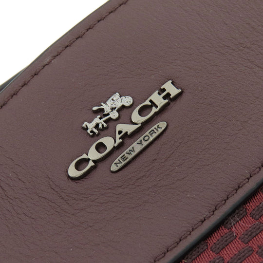 COACH Tote Bag F57540 Canvas, Leather Red Lexi Tote Women Used Authentic