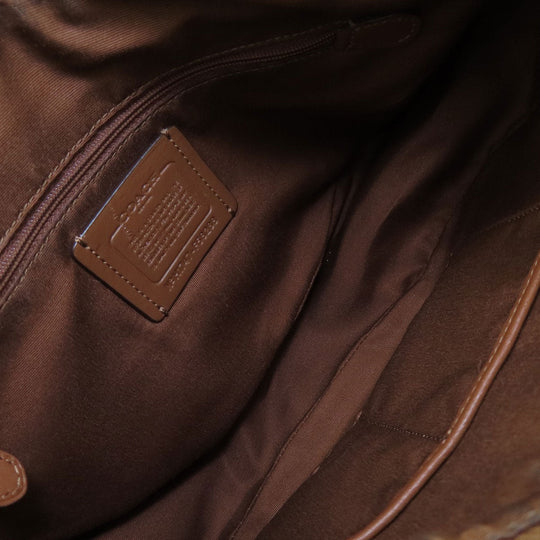 COACH Handbag F58288 PVC Brown Signature 2WAY Women Used Authentic