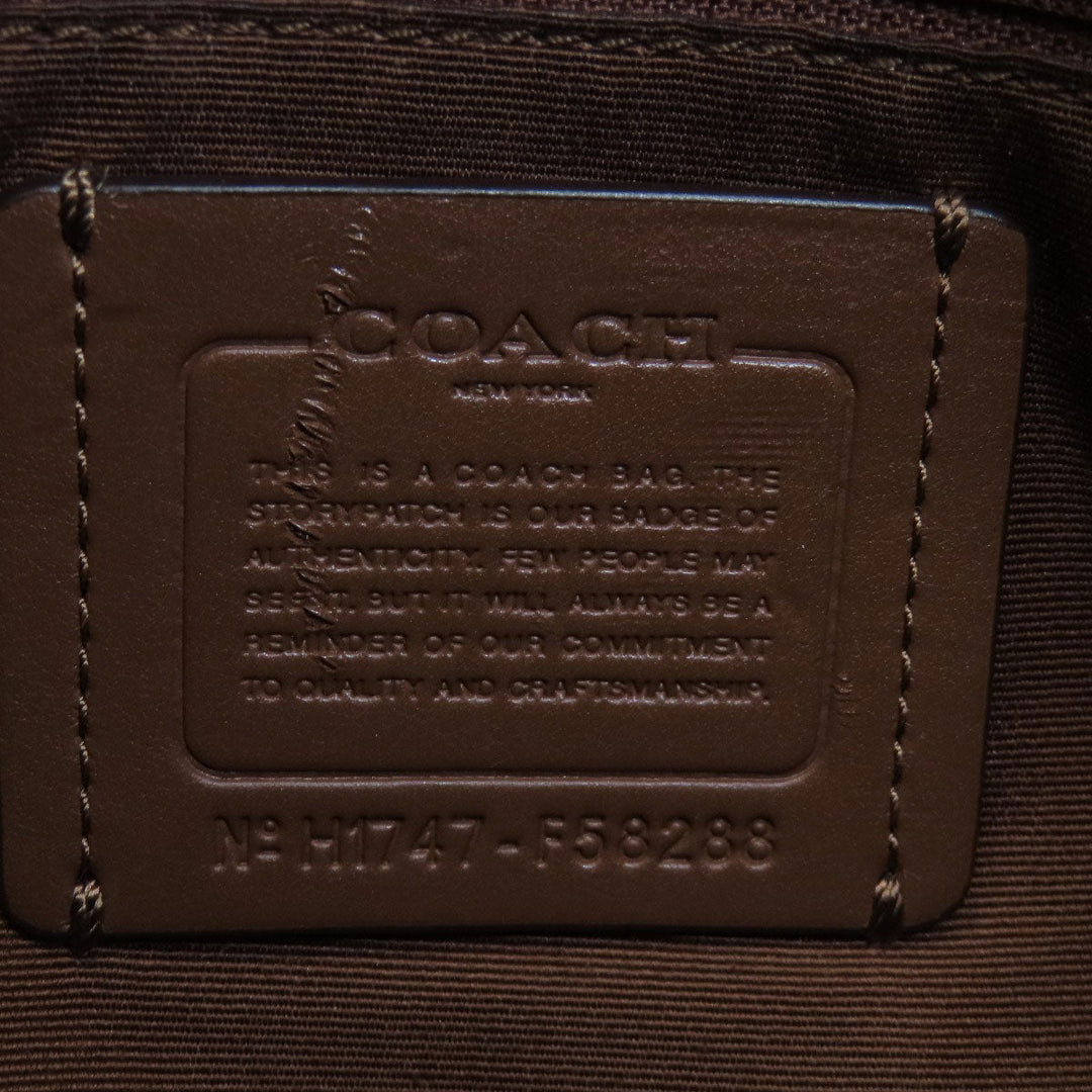 COACH Handbag F58288 PVC Brown Signature 2WAY Women Used Authentic