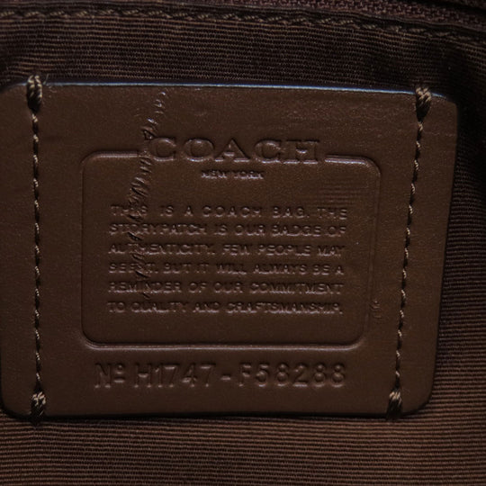 COACH Handbag F58288 PVC Brown Signature 2WAY Women Used Authentic