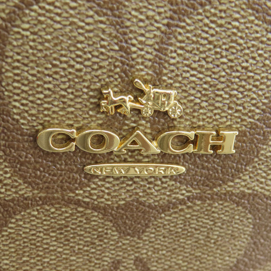 COACH Handbag F58288 PVC Brown Signature 2WAY Women Used Authentic