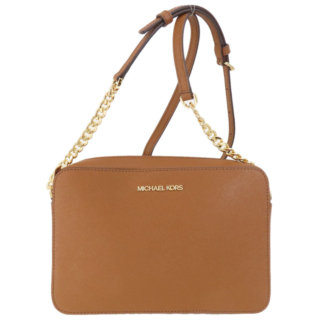 MICHAEL KORS Shoulder Bag PVC Ocher logo Women Used Authentic