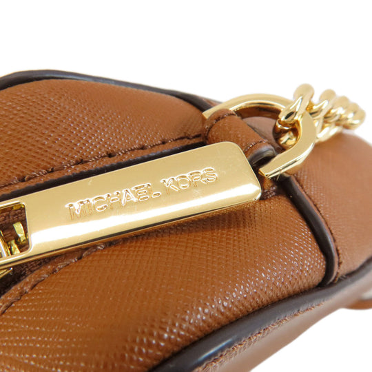 MICHAEL KORS Shoulder Bag PVC Ocher logo Women Used Authentic