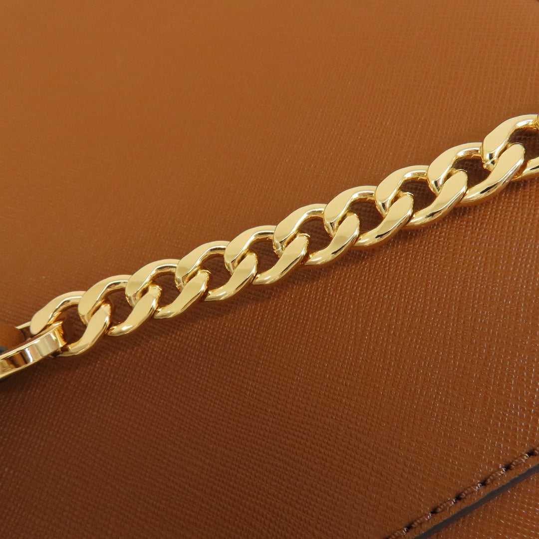 MICHAEL KORS Shoulder Bag PVC Ocher logo Women Used Authentic