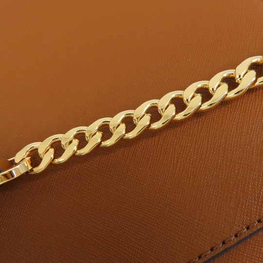 MICHAEL KORS Shoulder Bag PVC Ocher logo Women Used Authentic