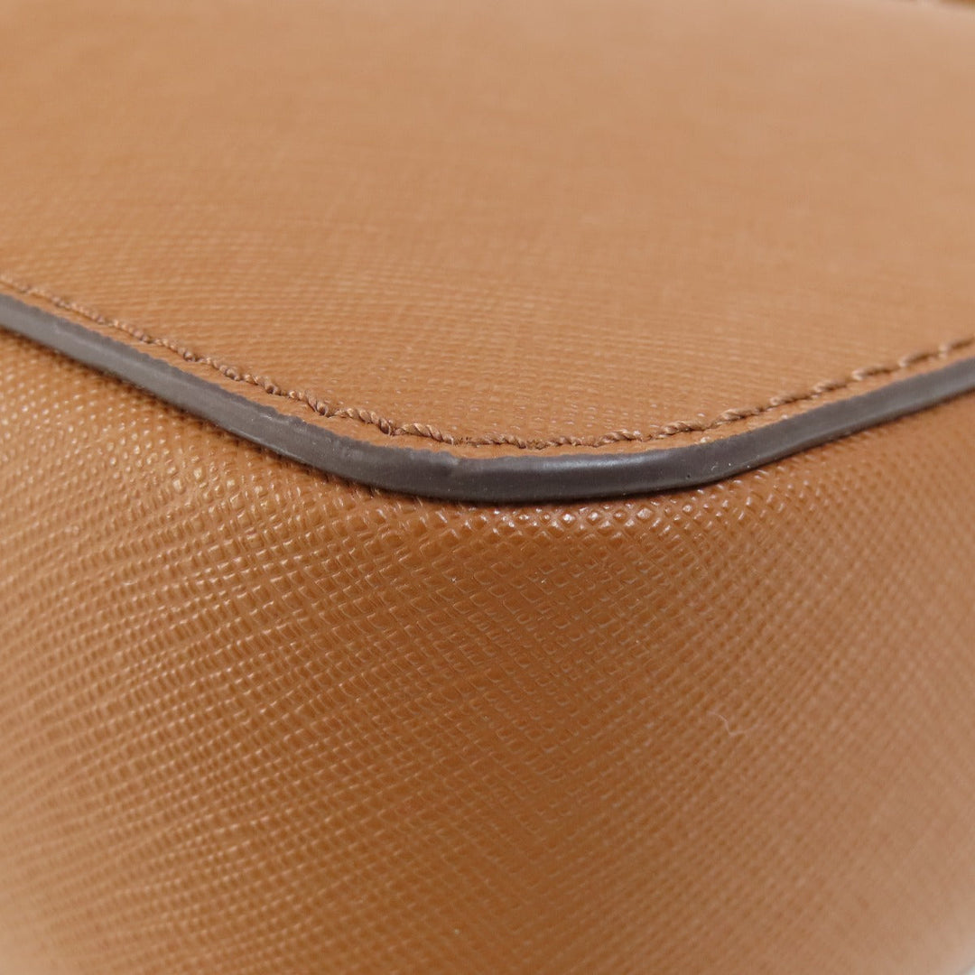 MICHAEL KORS Shoulder Bag PVC Ocher logo Women Used Authentic
