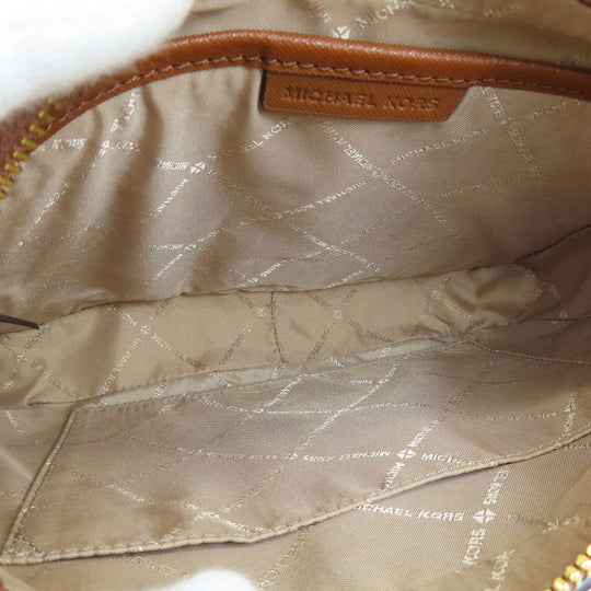 MICHAEL KORS Shoulder Bag PVC Ocher logo Women Used Authentic