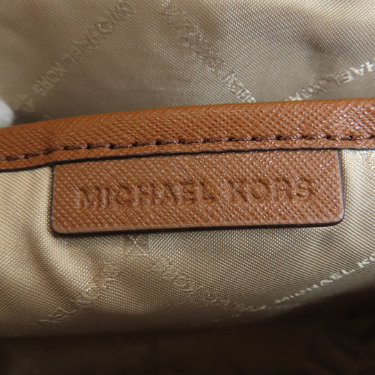 MICHAEL KORS Shoulder Bag PVC Ocher logo Women Used Authentic