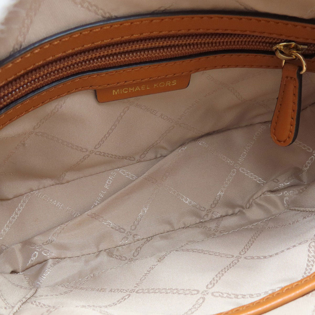 MICHAEL KORS Shoulder Bag PVC white MK signature Women Used Authentic