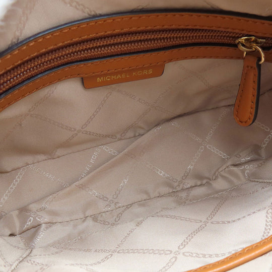 MICHAEL KORS Shoulder Bag PVC white MK signature Women Used Authentic