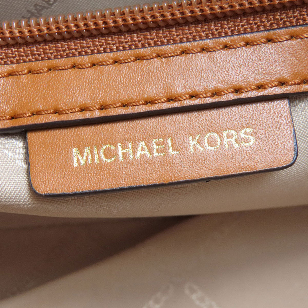MICHAEL KORS Shoulder Bag PVC white MK signature Women Used Authentic