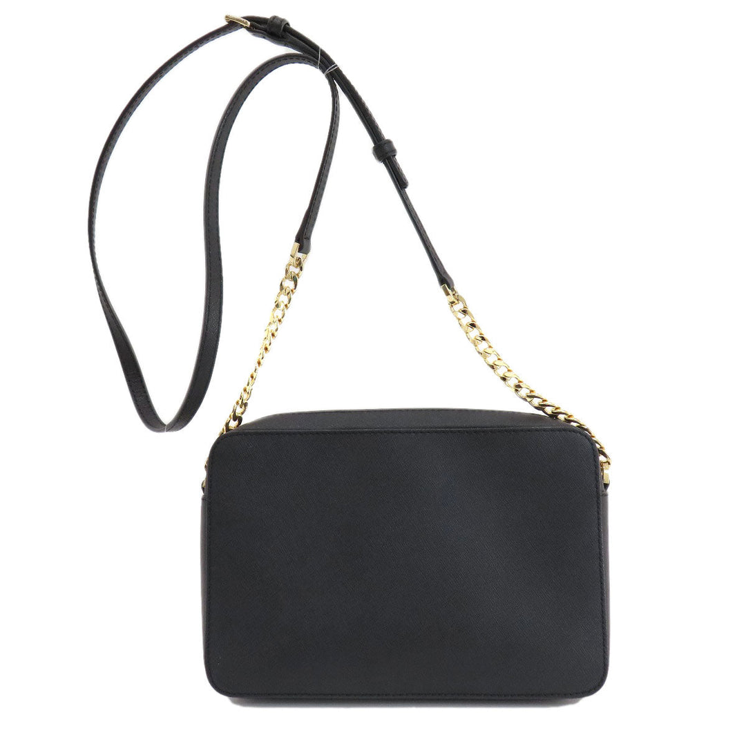 MICHAEL KORS Shoulder Bag PVC black logo Women Used Authentic