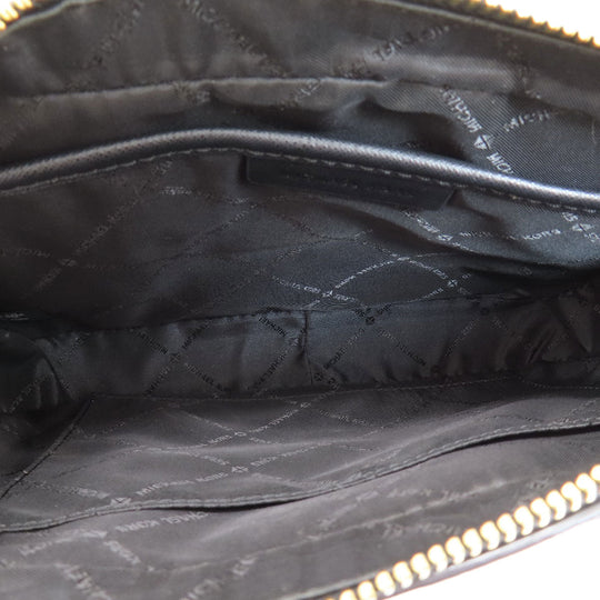 MICHAEL KORS Shoulder Bag PVC black logo Women Used Authentic