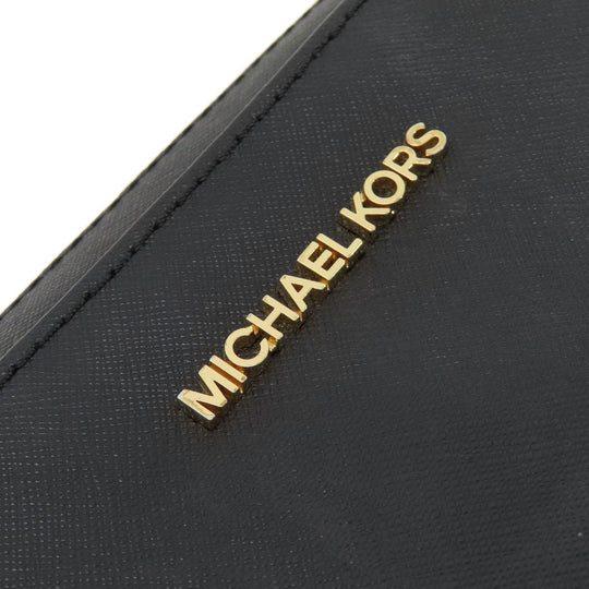 MICHAEL KORS Shoulder Bag PVC black logo Women Used Authentic