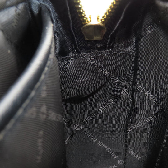 MICHAEL KORS Shoulder Bag PVC black logo Women Used Authentic