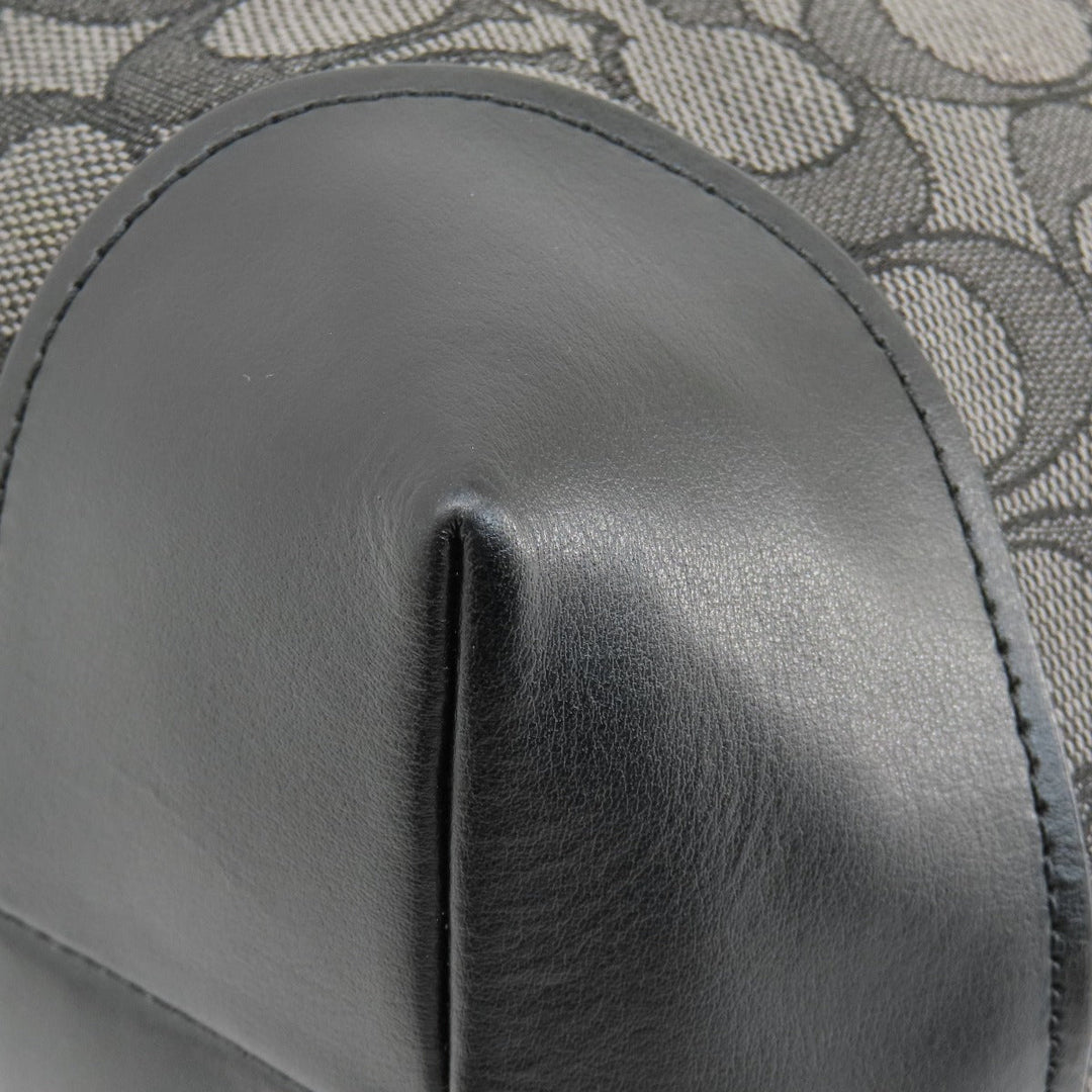 COACH Tote Bag F29958 canvas gray Signature Women Used Authentic