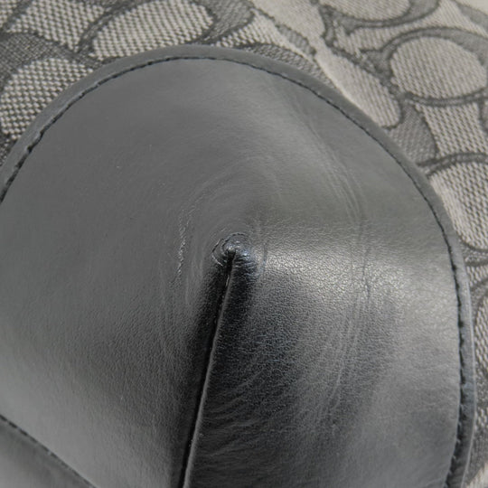 COACH Tote Bag F29958 canvas gray Signature Women Used Authentic