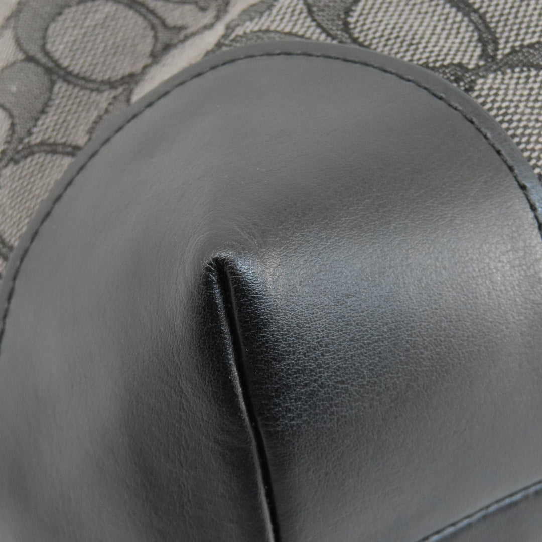 COACH Tote Bag F29958 canvas gray Signature Women Used Authentic