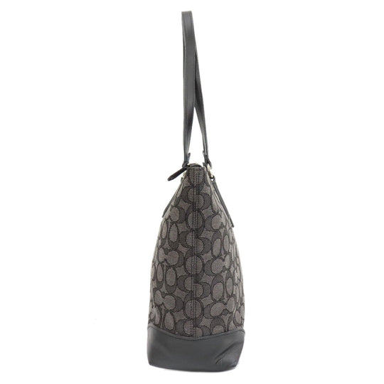 COACH Tote Bag F29958 canvas gray Signature Women Used Authentic