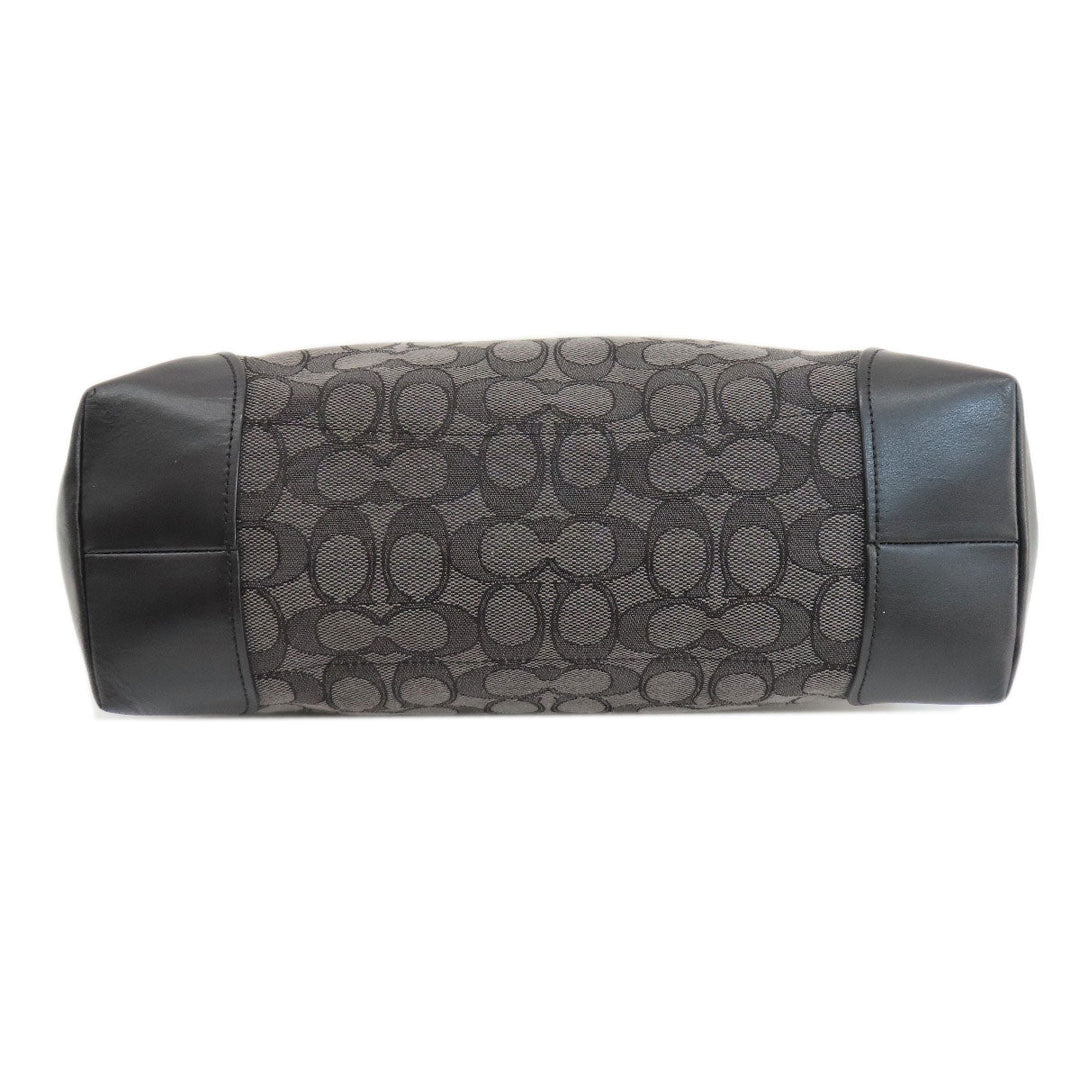 COACH Tote Bag F29958 canvas gray Signature Women Used Authentic