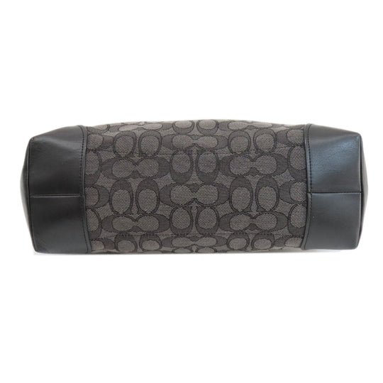 COACH Tote Bag F29958 canvas gray Signature Women Used Authentic