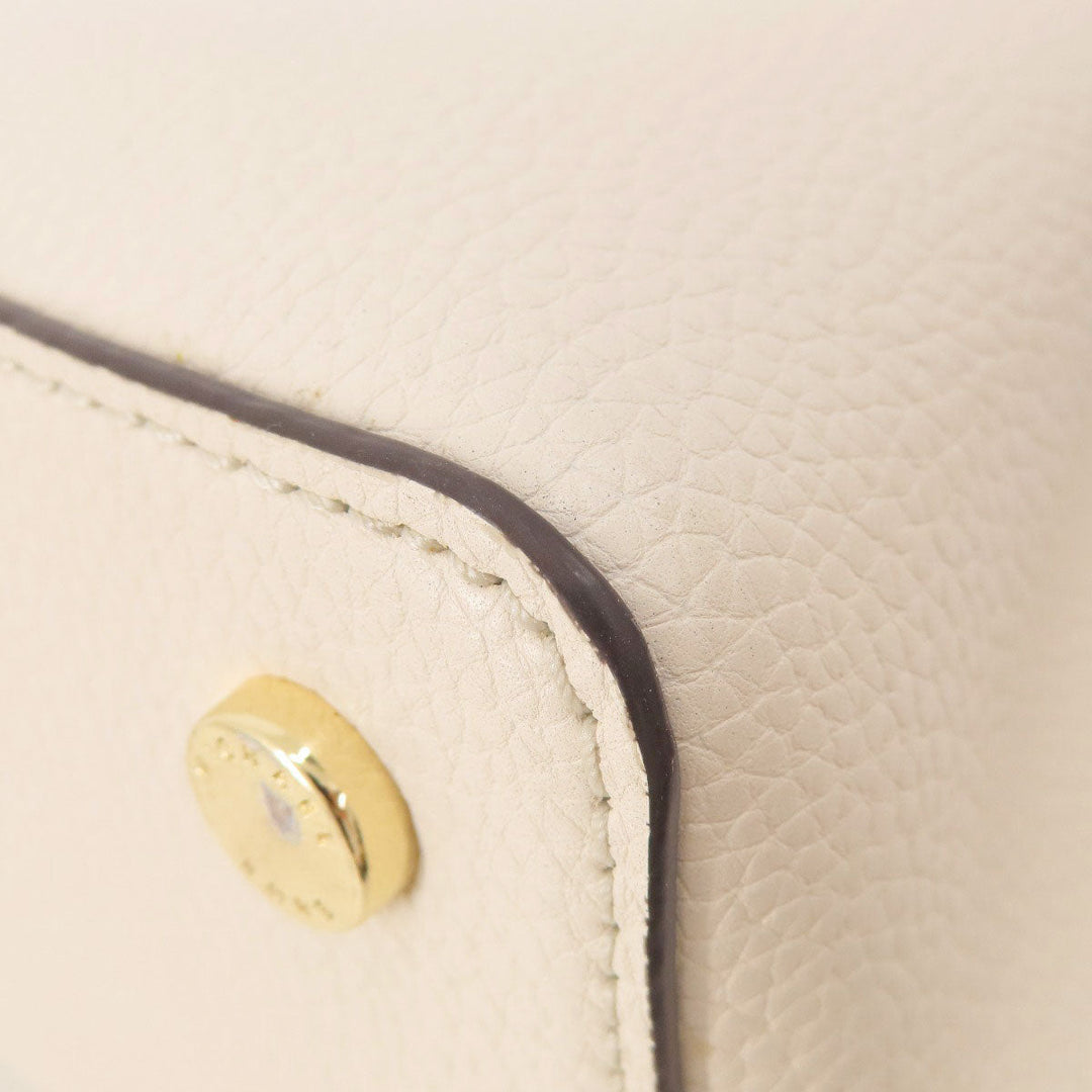 MICHAEL KORS Handbag leather white Emilia 2WAY Women Used Authentic