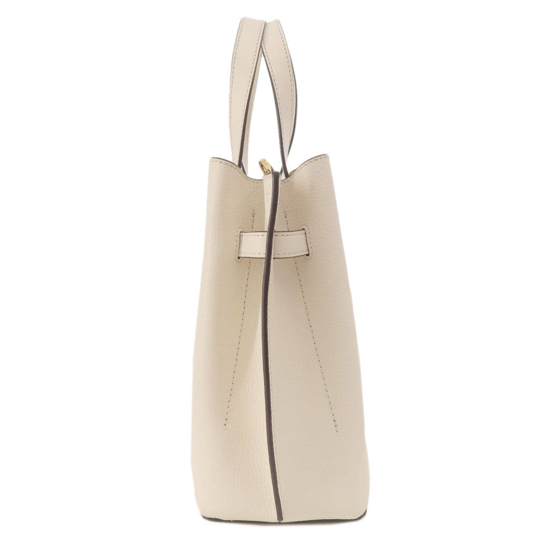 MICHAEL KORS Handbag leather white Emilia 2WAY Women Used Authentic