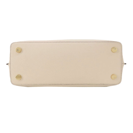MICHAEL KORS Handbag leather white Emilia 2WAY Women Used Authentic