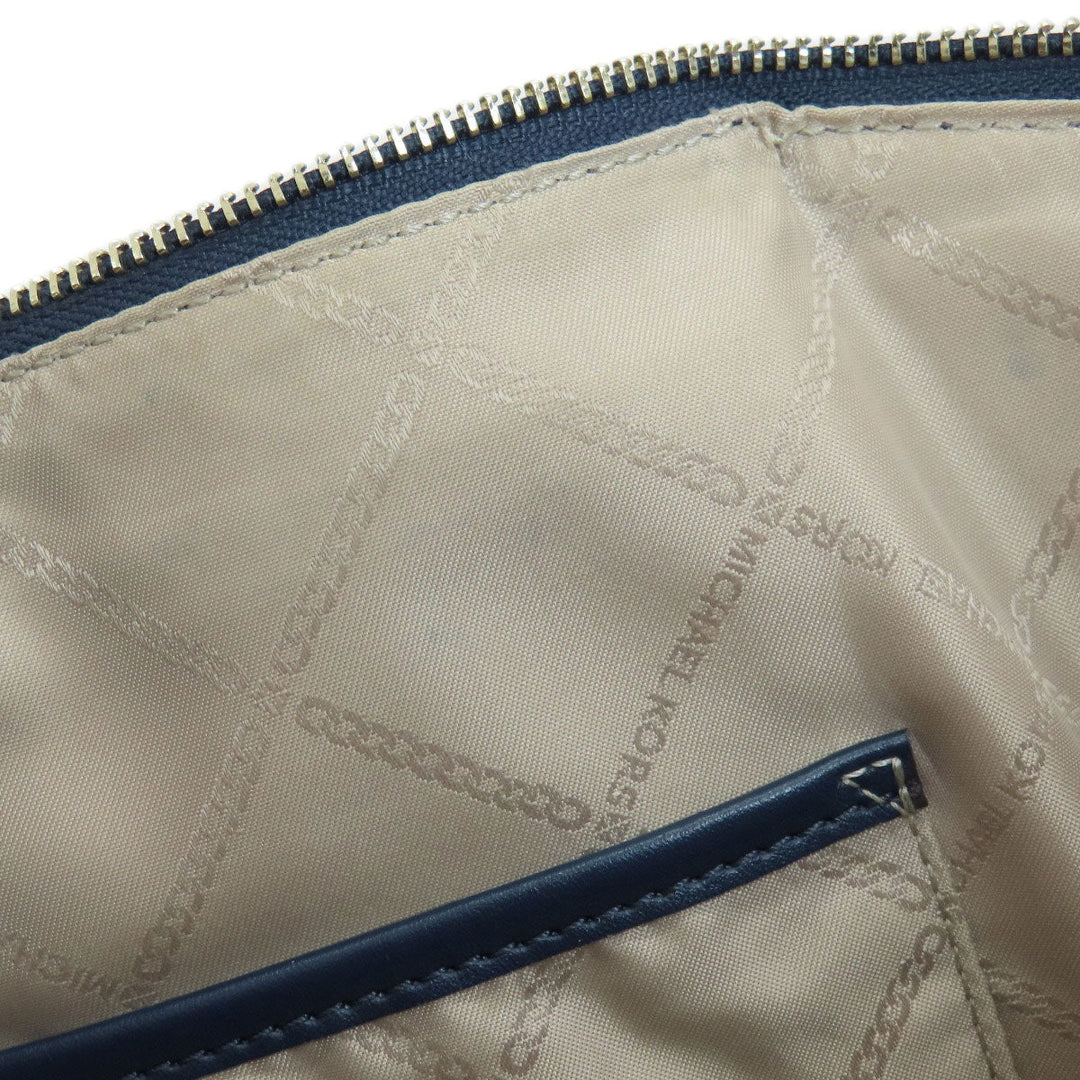MICHAEL KORS Tote Bag leather Navy logo