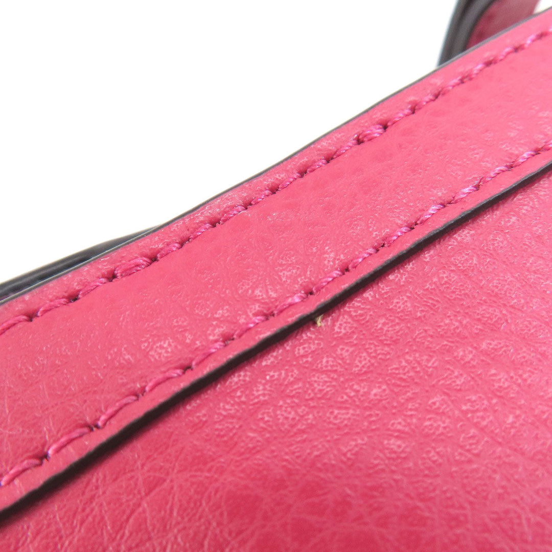 COACH Tote Bag C4062 leather pink Hose and carriage Women Used Authentic