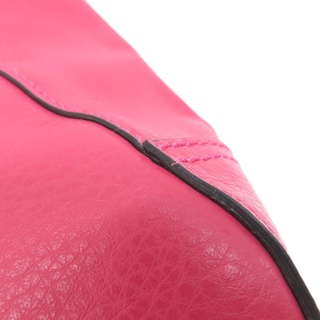 COACH Tote Bag C4062 leather pink Hose and carriage Women Used Authentic