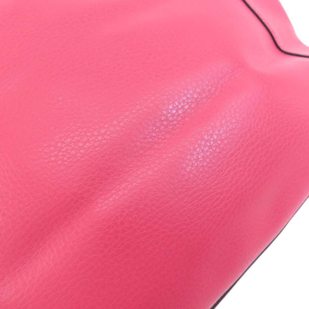 COACH Tote Bag C4062 leather pink Hose and carriage Women Used Authentic